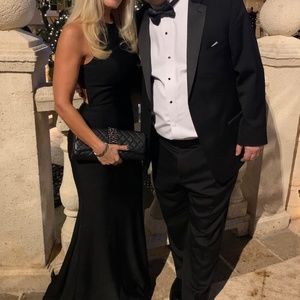 Long black Tie dress